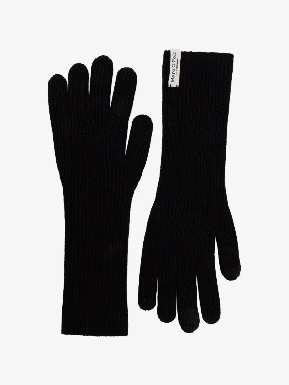 ribbed-knit gloves