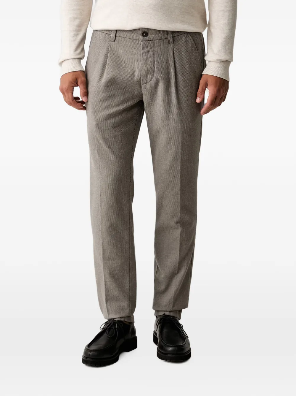 Marc O'Polo pleated-detail elasticated-waistband trousers - Grigio