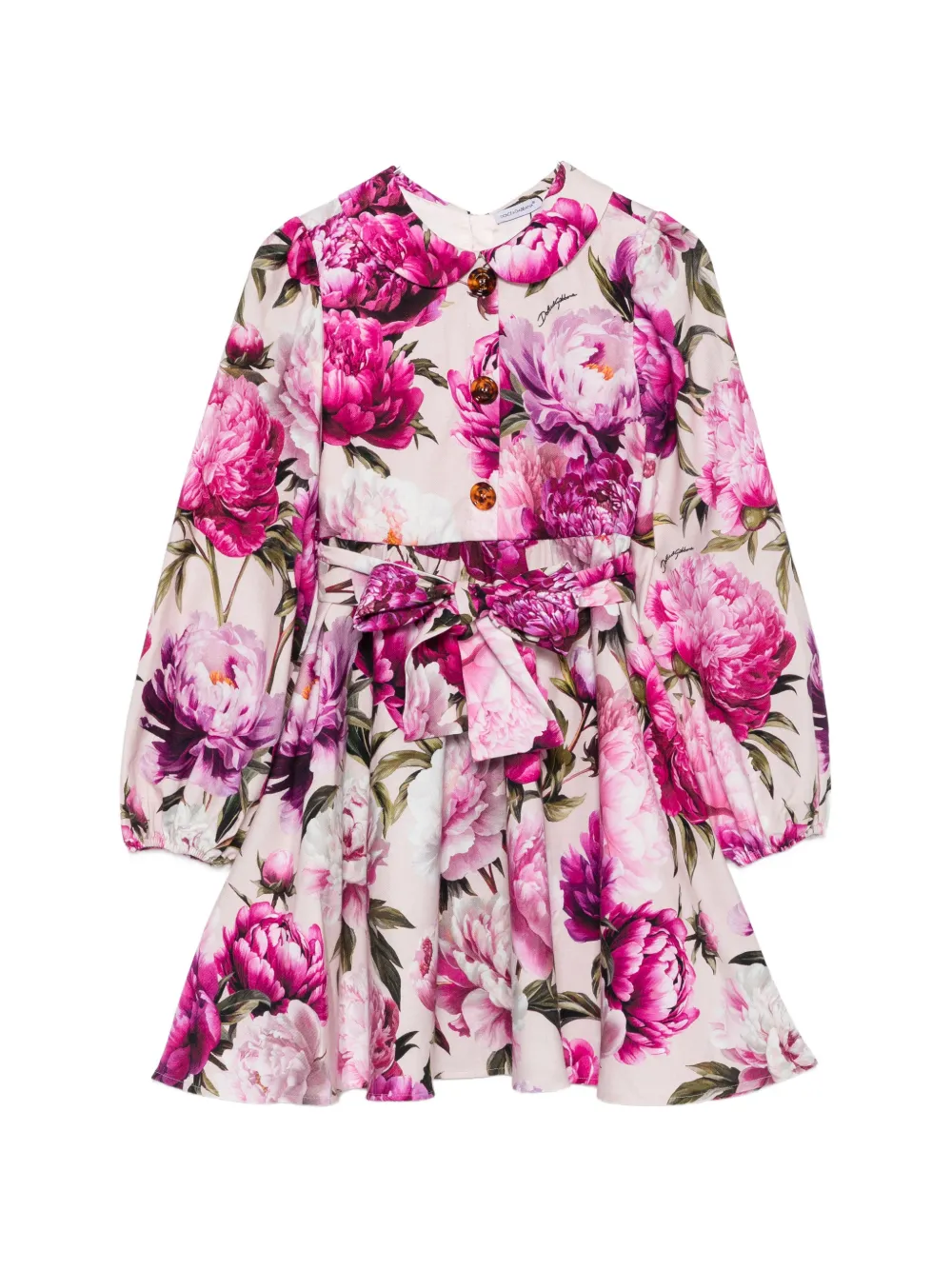 Dolce & Gabbana Kids robe à fleurs - Tons neutres Dolce & Gabbana Kids robe à fleurs - Tons neutres