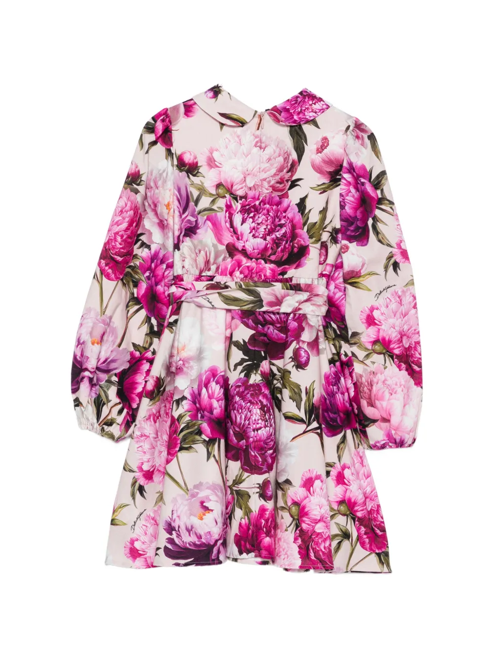 Dolce & Gabbana Kids Jurk met bloemenprint Beige