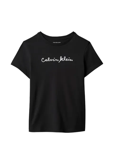 Calvin Klein Kids playera con logo bordado