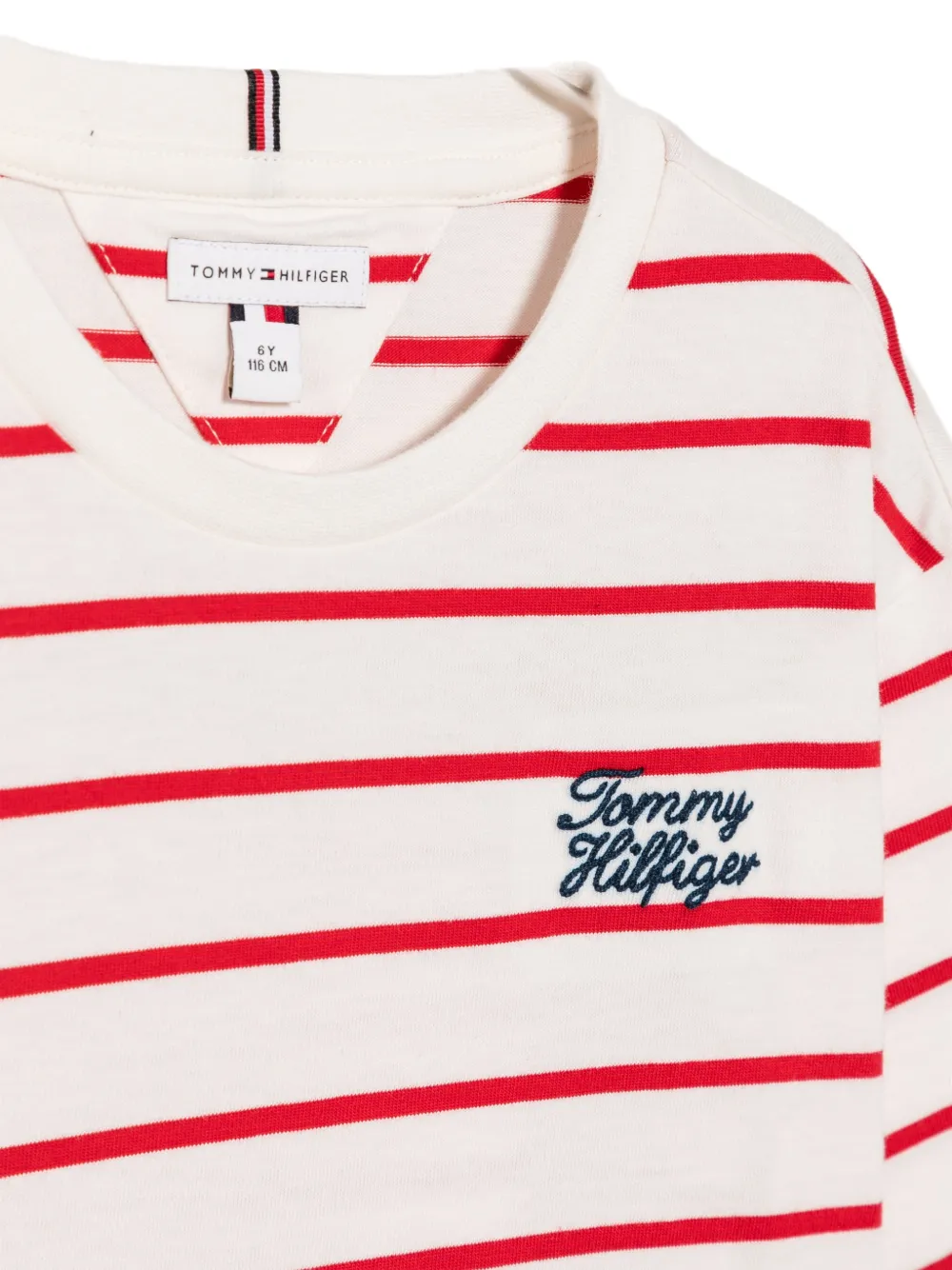 Tommy Hilfiger Junior Gestreept T-shirt met lange mouwen Beige