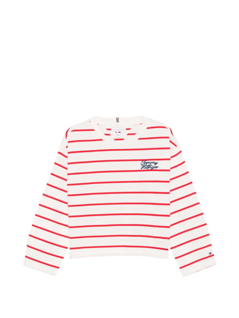 Tommy Hilfiger Junior T-shirt a righe con maniche lunghe - Toni neutri