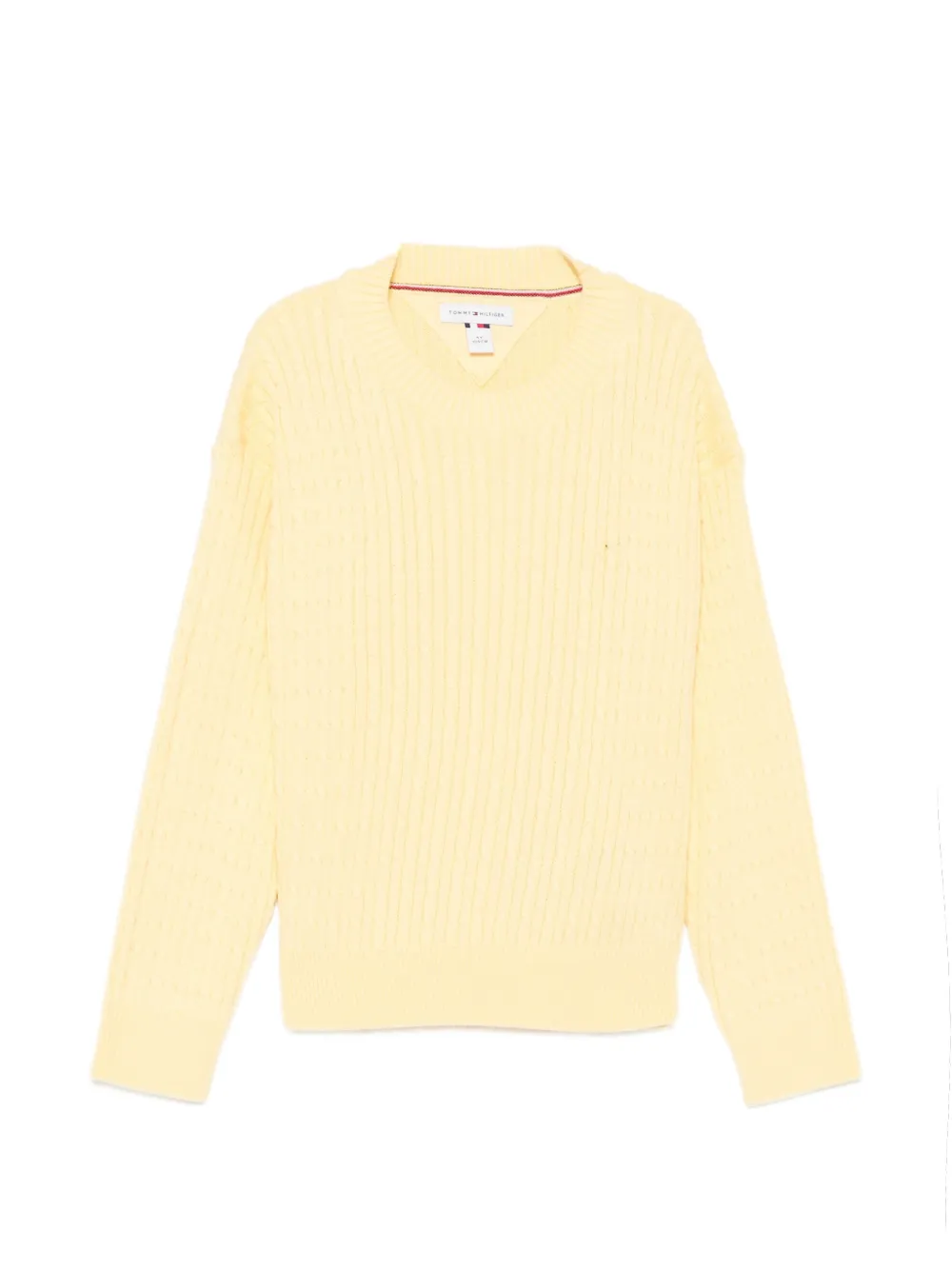 Tommy Hilfiger Junior Maglione con logo ricamato - Giallo
