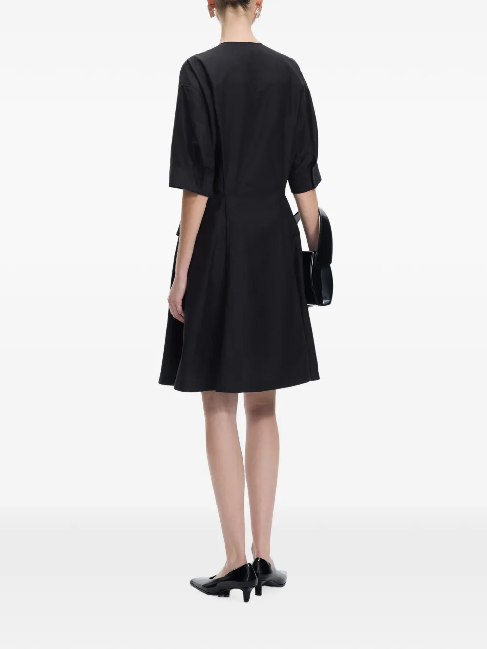JNBY mini-jurk met gedrapeerde taille en rits Zwart