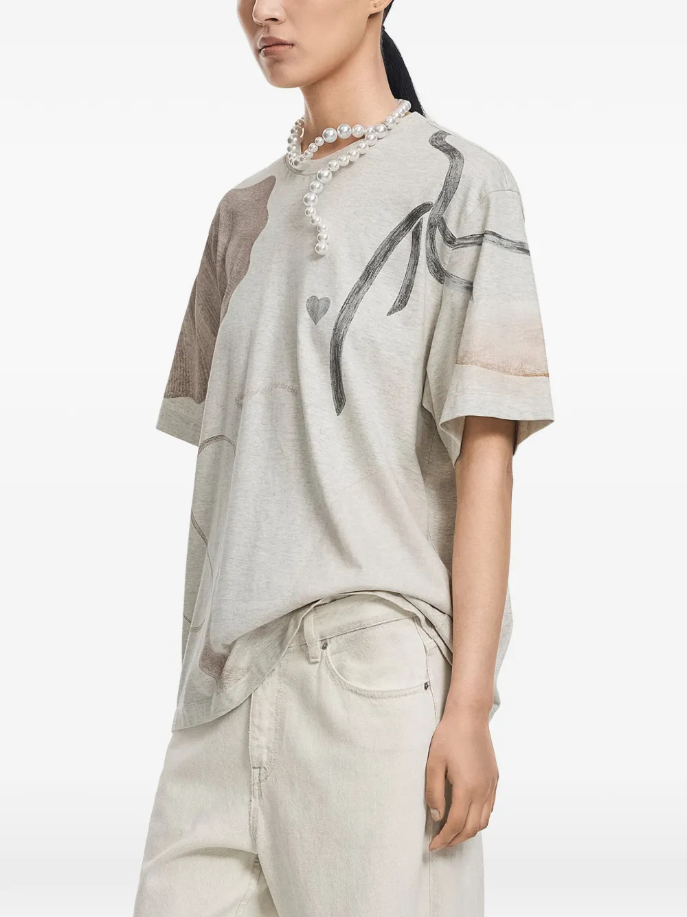 JNBY abstract-print T-shirt
