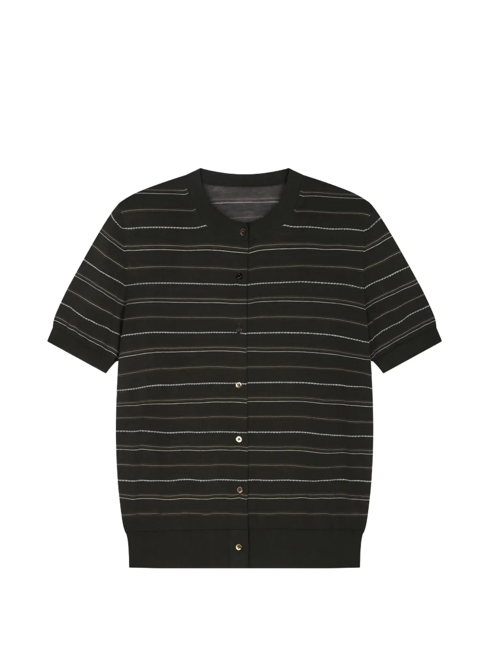 JNBY striped cotton cardigan - Marrone