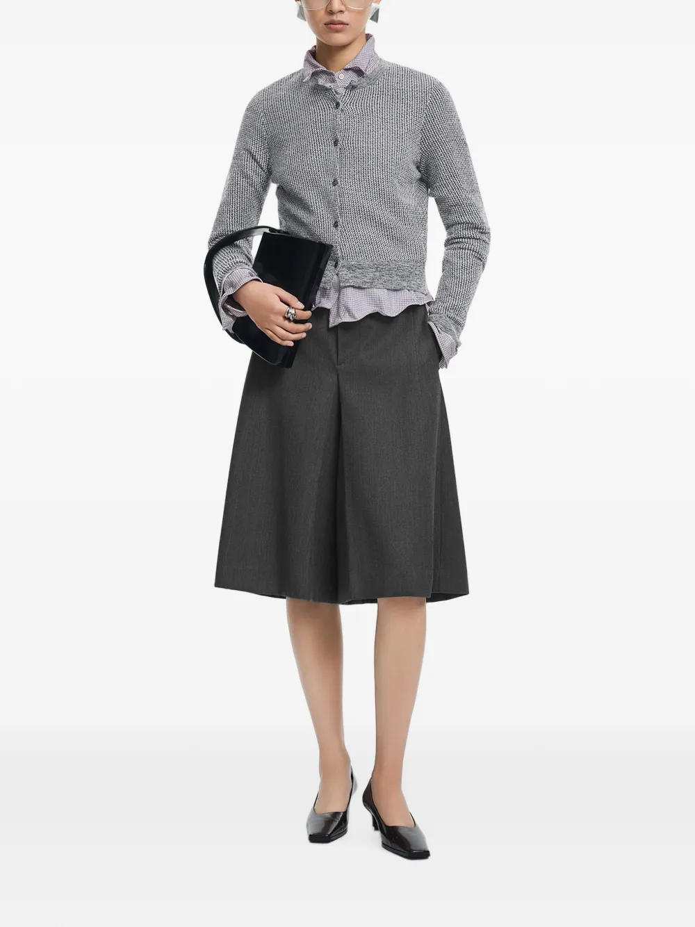 JNBY Vest met geometrisch patroon Grijs