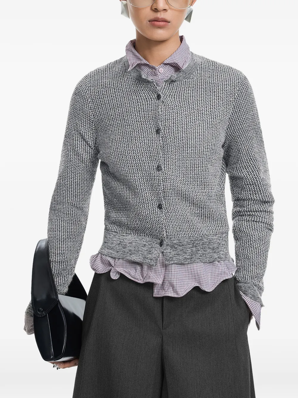 JNBY Vest met geometrisch patroon Grijs