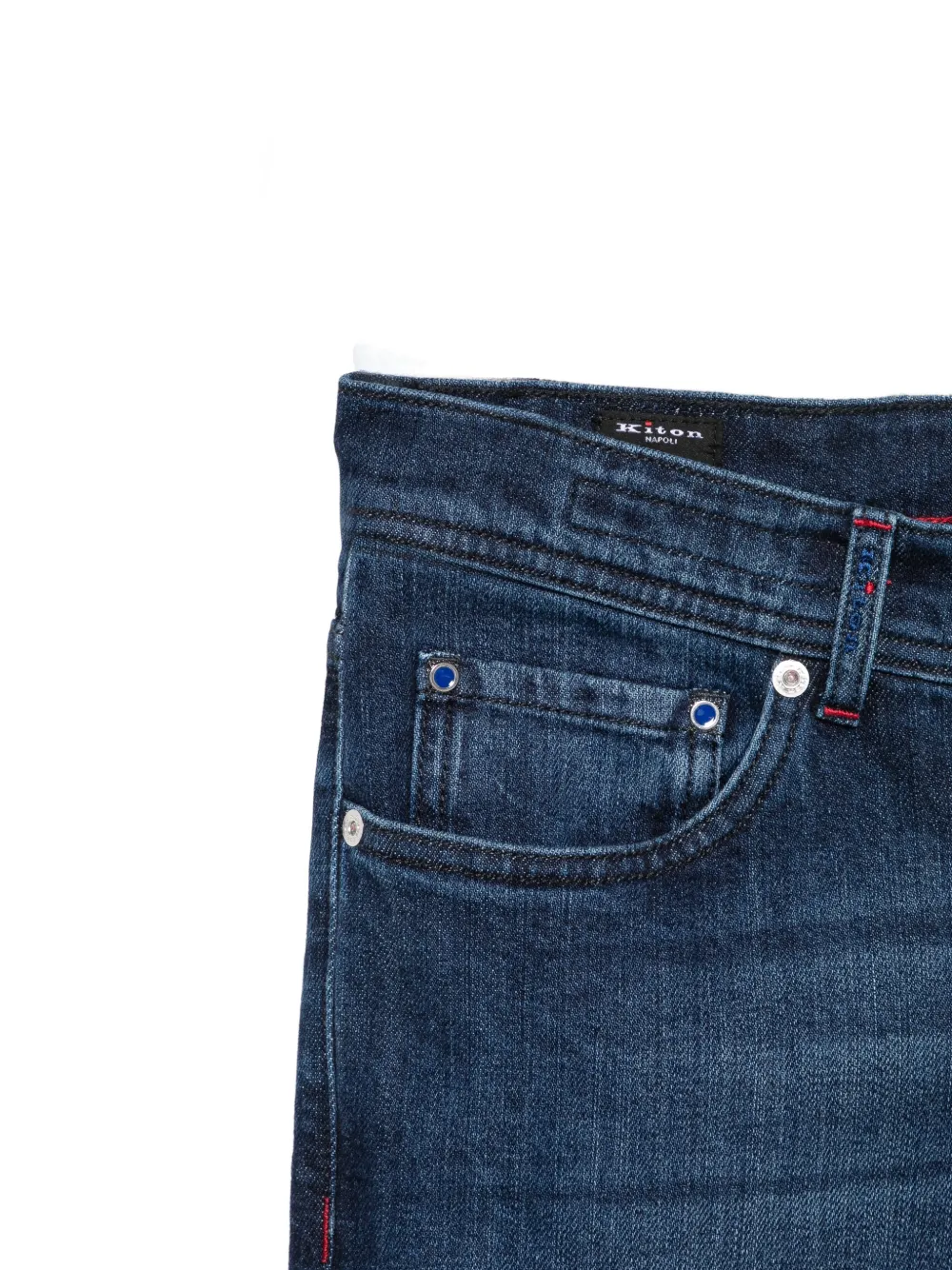 Kiton Straight jeans met vervaagd effect Blauw