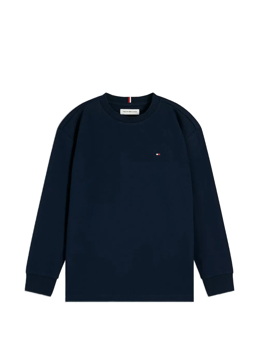 Tommy Hilfiger Junior Sweater met geborduurd logo en lange mouwen Blauw