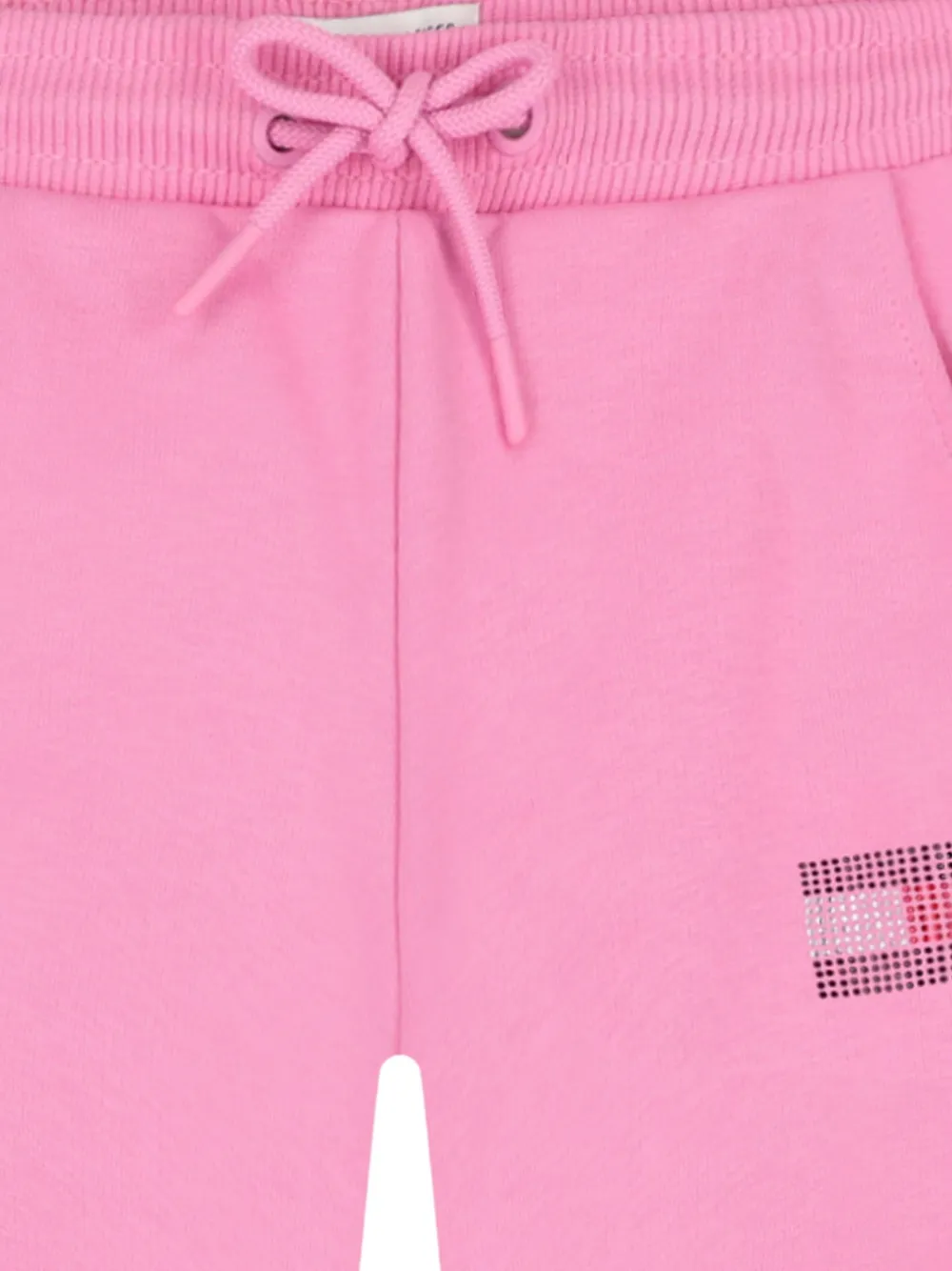 Tommy Hilfiger Junior Trainingsbroek met logo van stras Roze