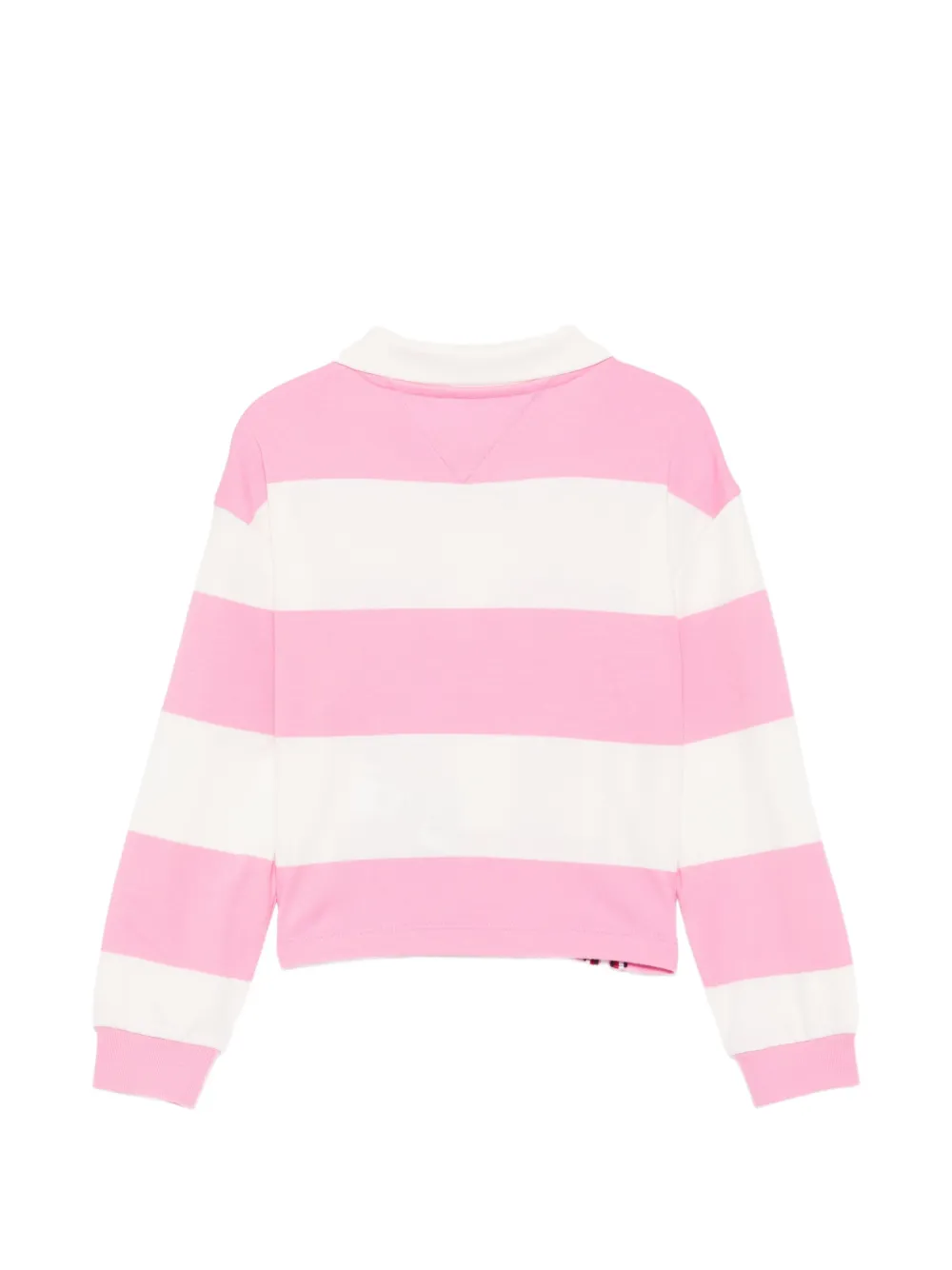 Tommy Hilfiger Junior Gestreept poloshirt met lange mouwen Roze