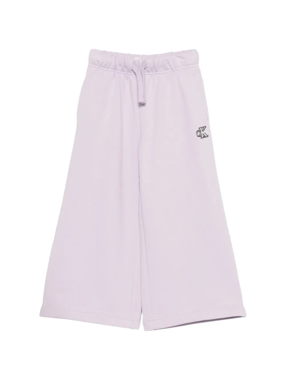 Calvin Klein Kids Pantaloni svasati con logo - Viola
