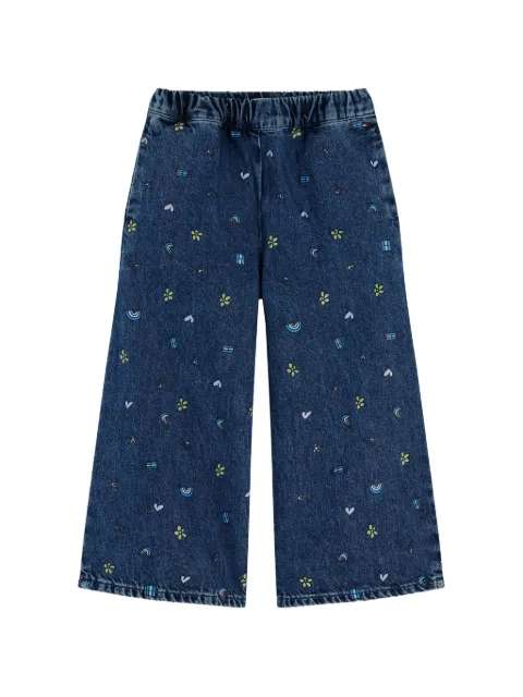 Tommy Hilfiger Junior graphic-print wide-leg jeans