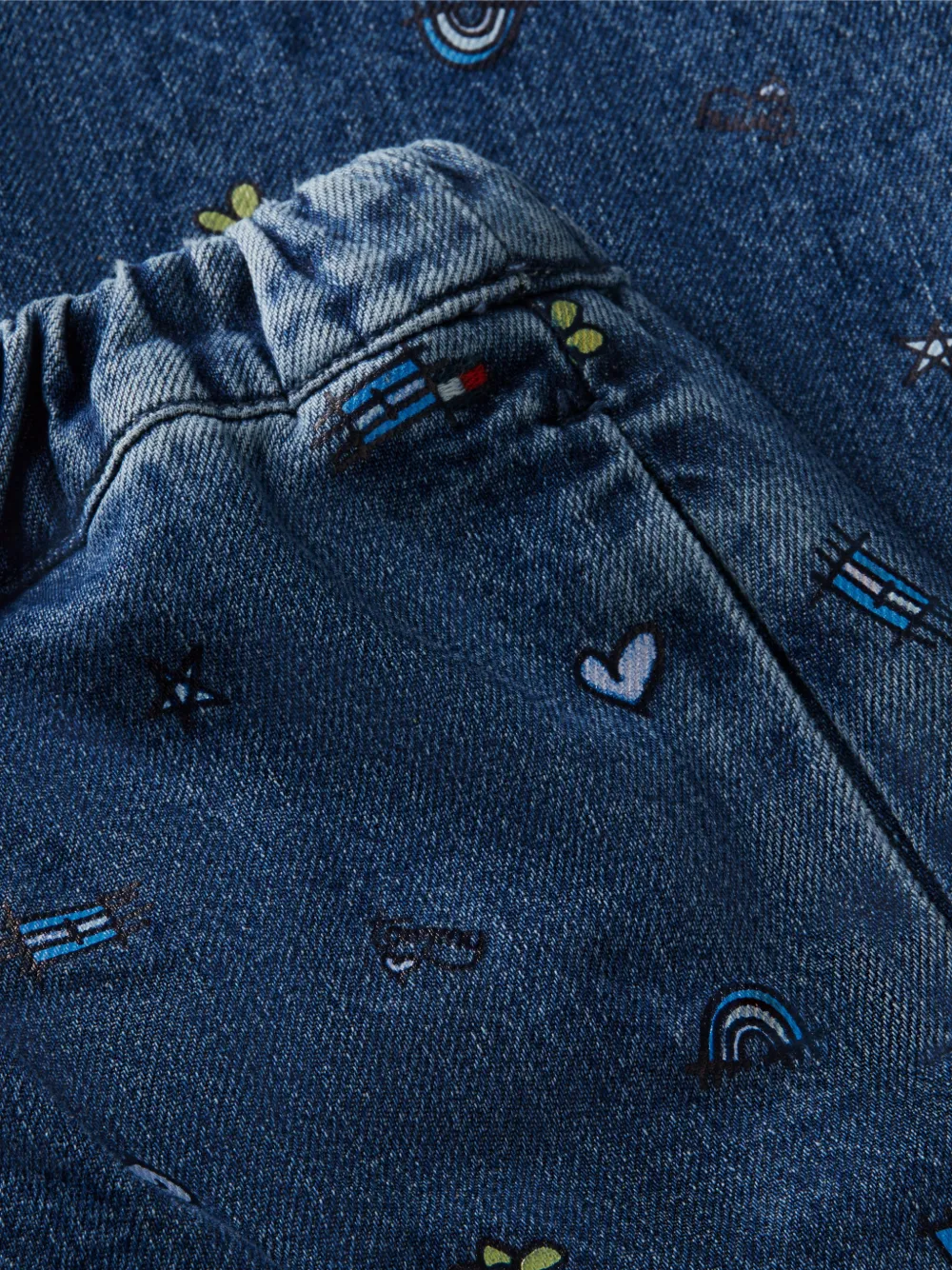 Tommy Hilfiger Junior Jeans met wijde pijpen en print Blauw