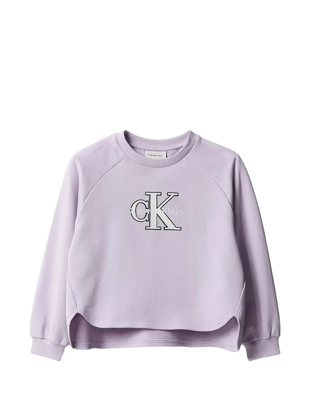 Calvin Klein Kids Sweater met logoprint Paars