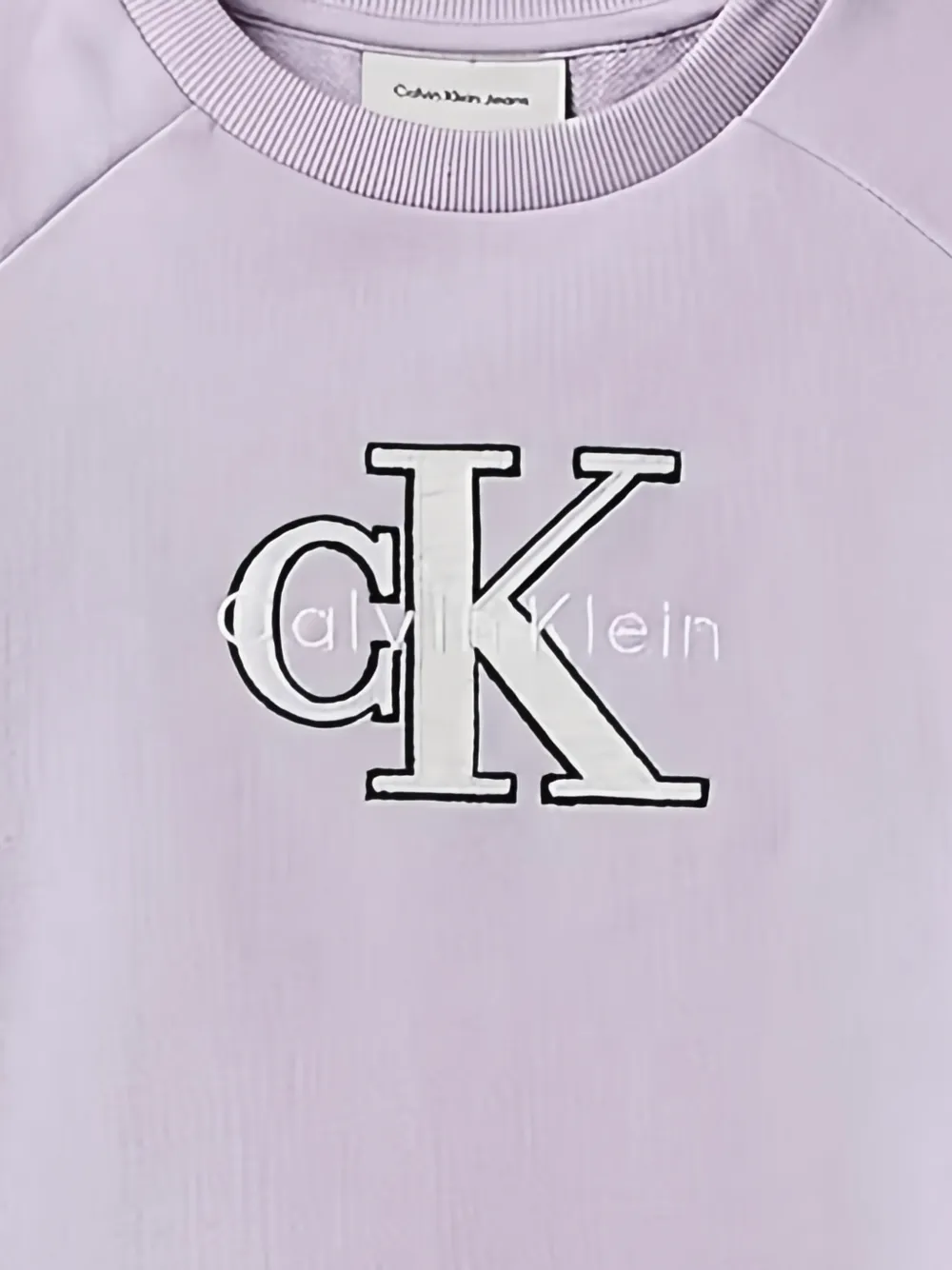 Calvin Klein Kids Sweater met logoprint Paars