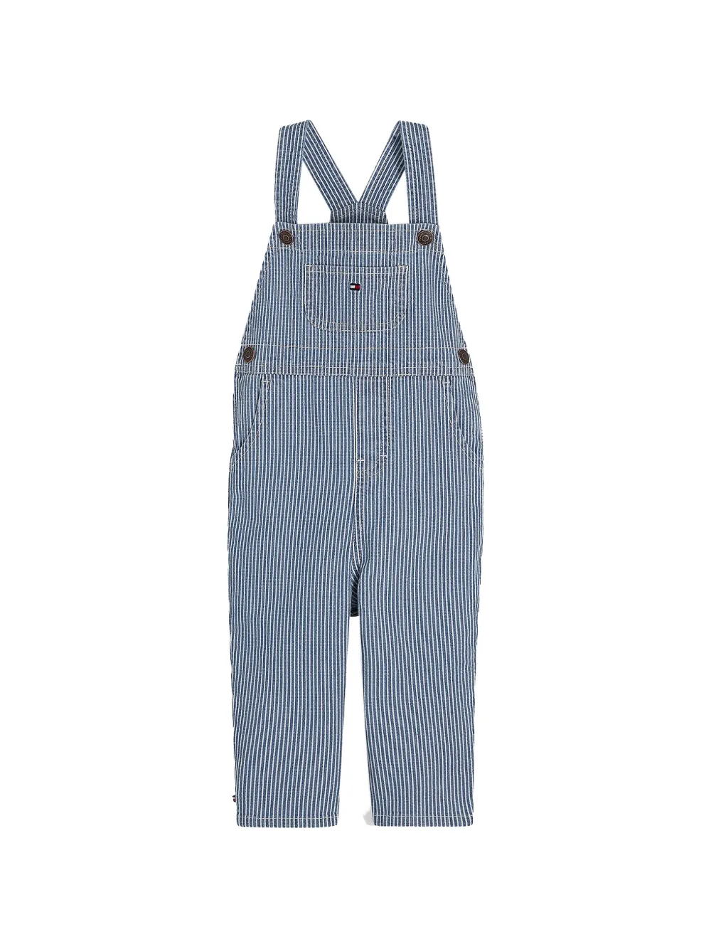 Tommy Hilfiger Junior Gestreepte tuinbroek Blauw