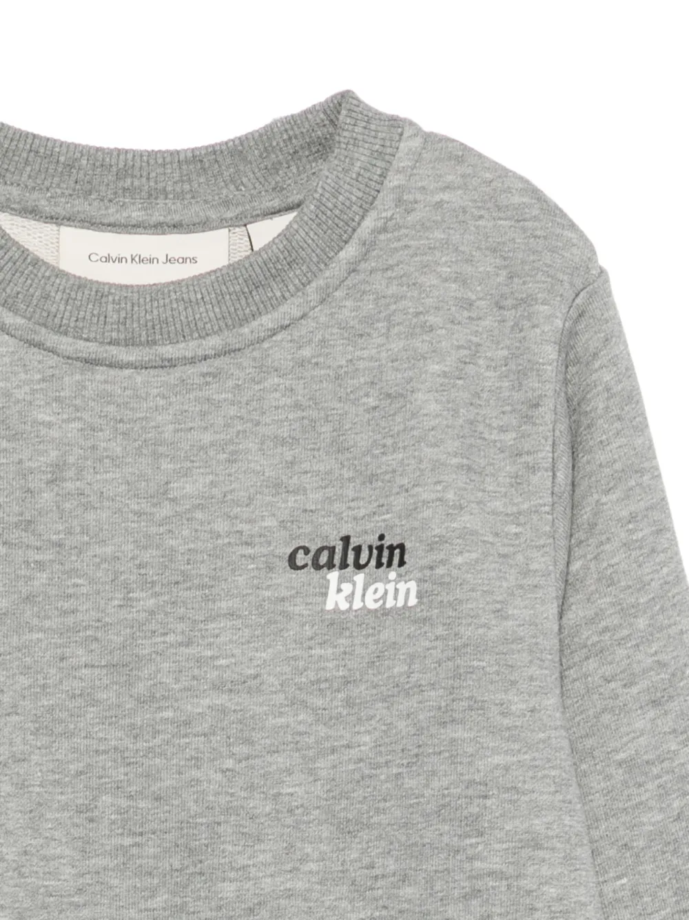 Calvin Klein Kids logo-print sweatshirt Grijs
