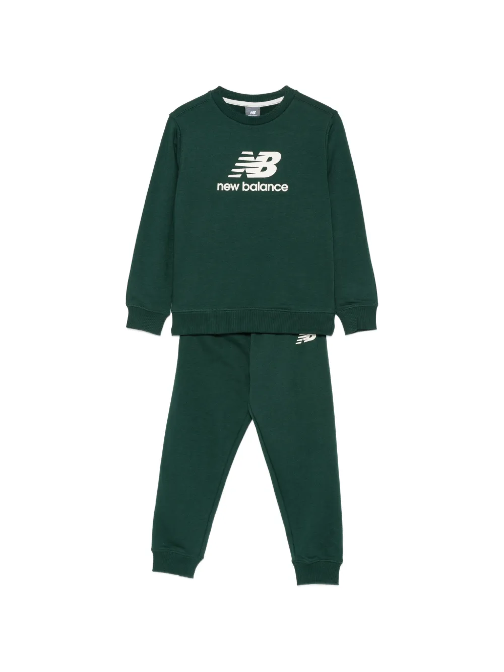 New Balance Kids Trainingspak met logoprint Groen