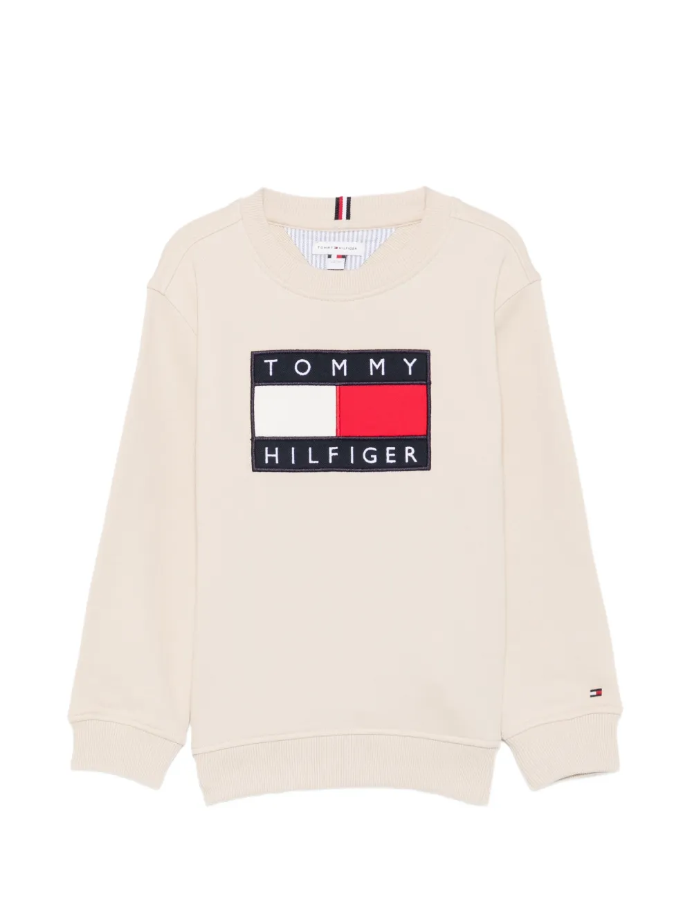 Tommy Hilfiger Junior Sweater met geborduurd logo Beige