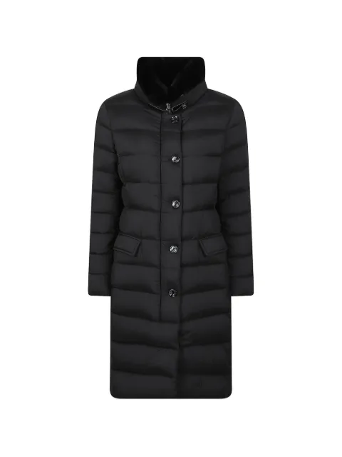 Moorer high-neck single-breasted coat