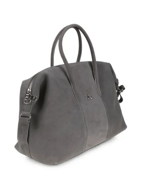 Patrizia Pepe bolso shopper con acabado de ante y placa del logo