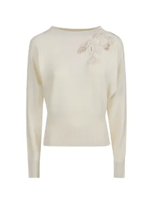 Vivienne Westwood Beatrice V-neck Sweater | White | FARFETCH