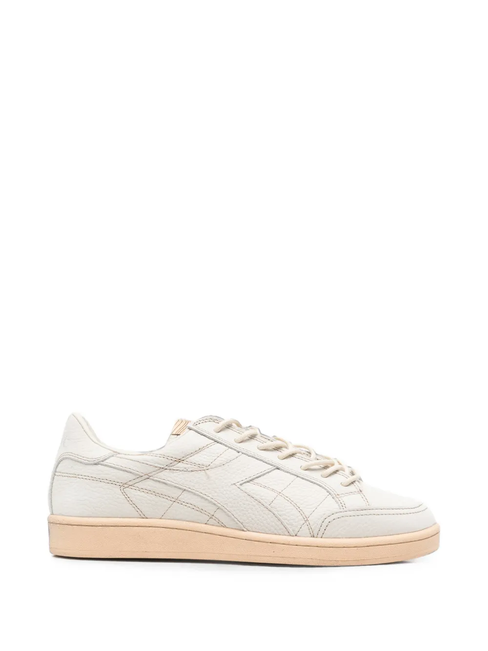 Diadora logo-patch pebbled leather sneakers