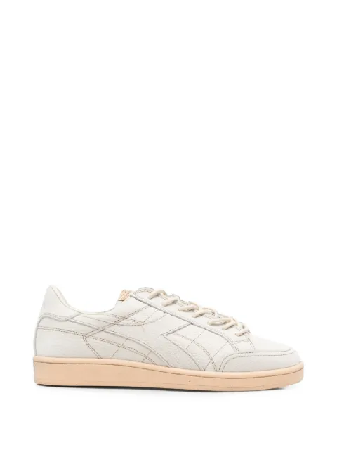 Diadora logo-patch pebbled leather sneakers