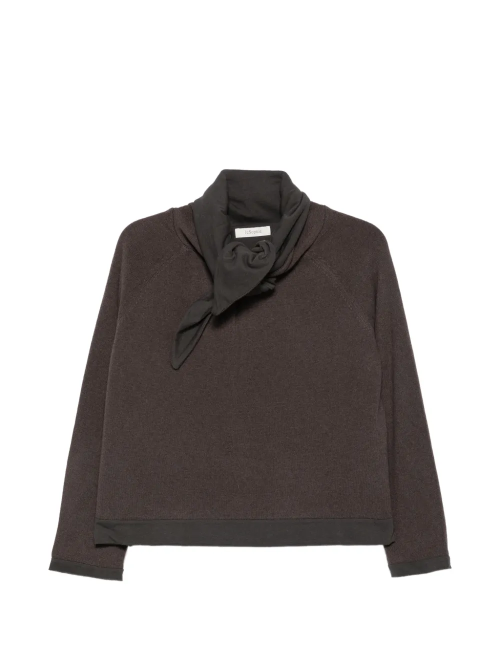 JcSophie Poppy scarf-detail raglan-sleeve sweater