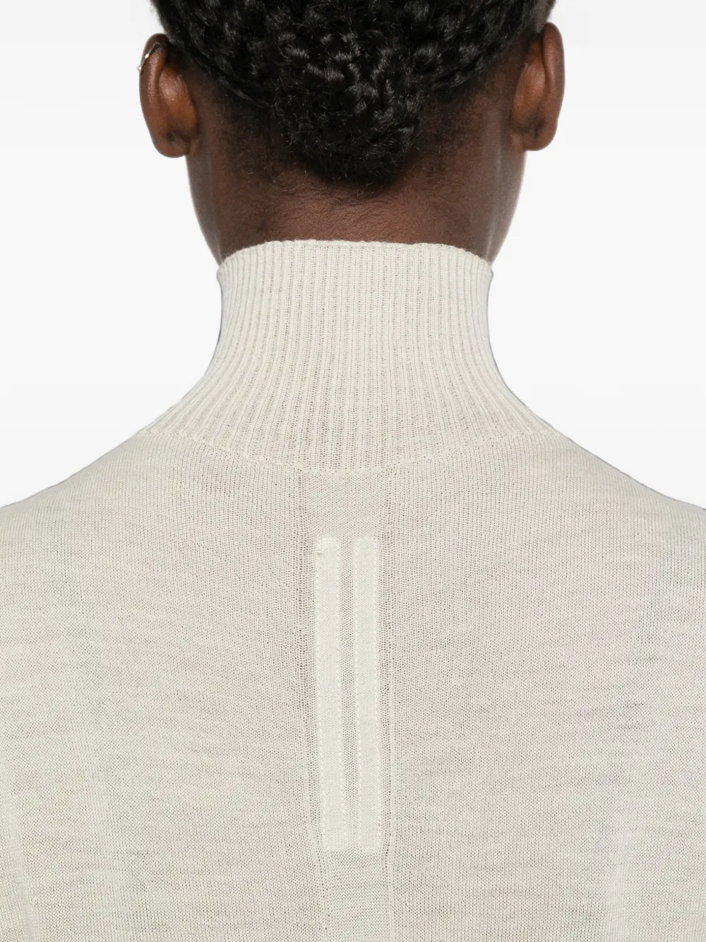 Rick Owens ribbed turtle-neck top Beige