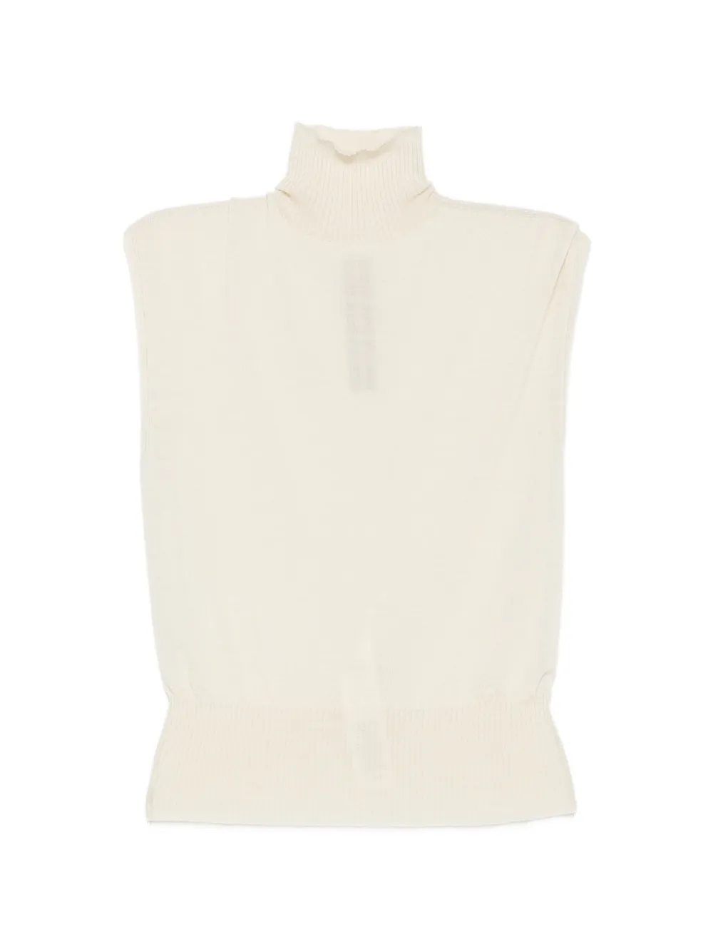 Rick Owens ribbed turtle-neck top Beige