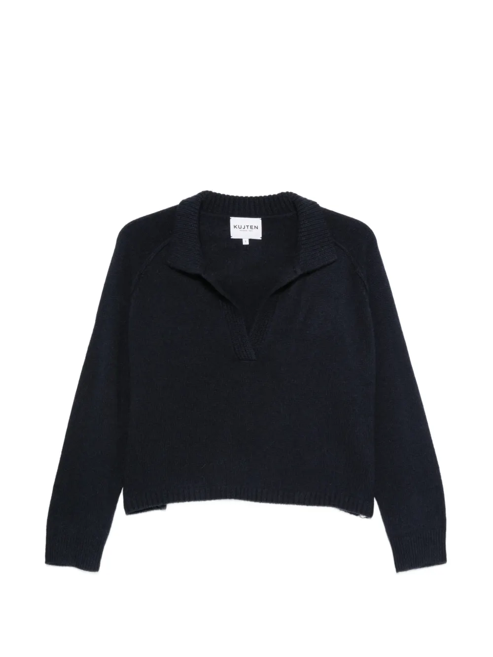 kujten Aenora polo-collar raglan-sleeve sweater
