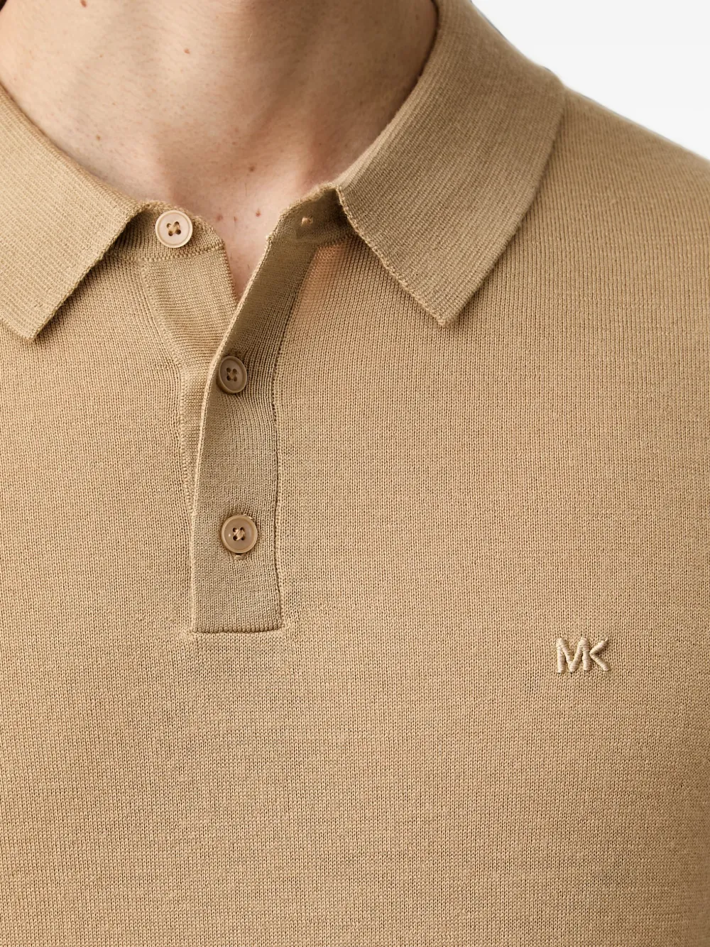 Michael Kors Poloshirt van merinowol Beige