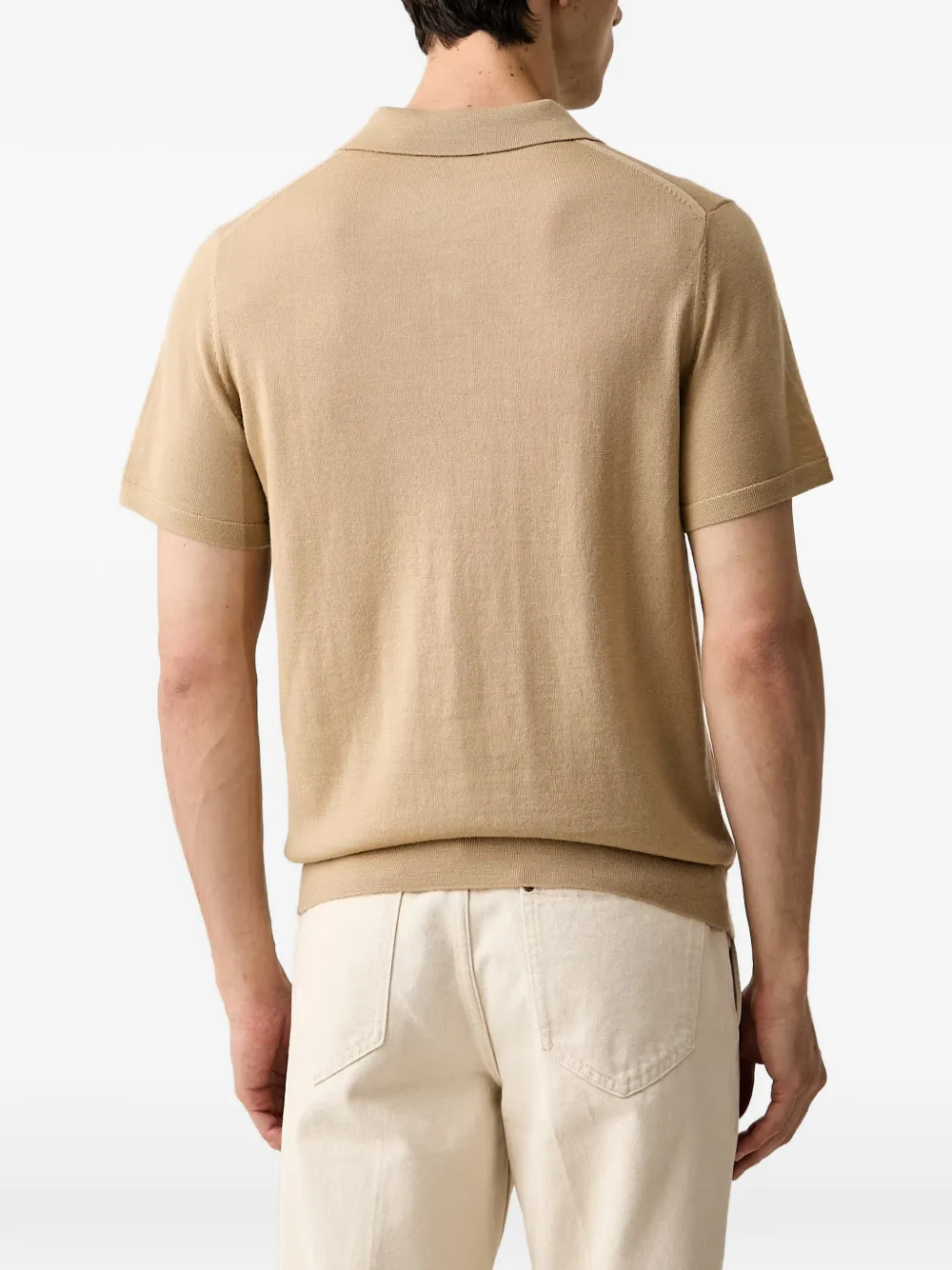 Michael Kors Poloshirt van merinowol Beige
