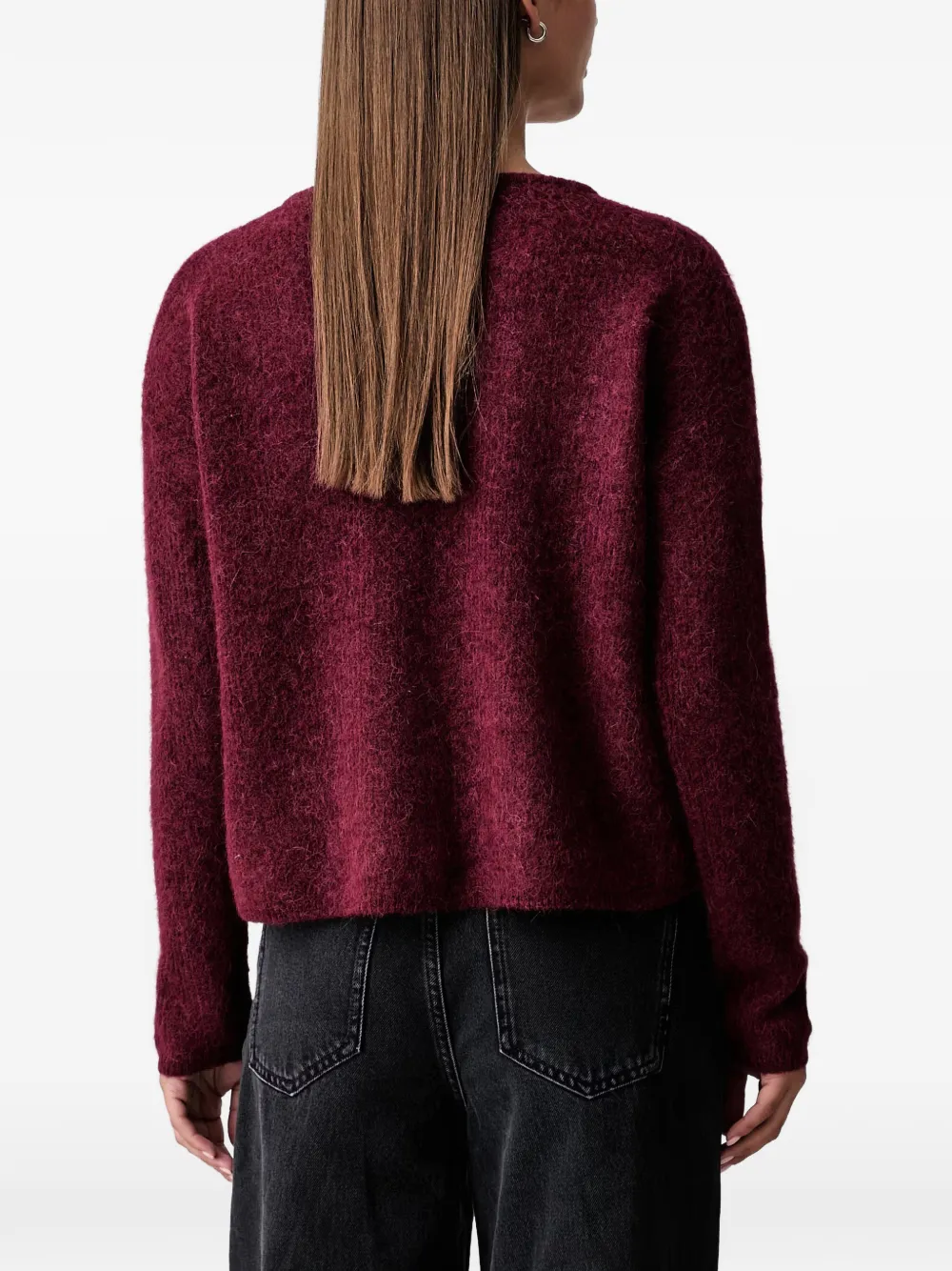 Mos Mosh MMAlmine geborsteld vest met knopen Rood