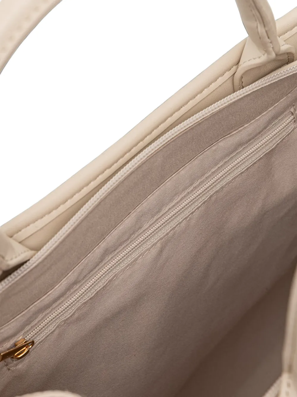 Morgan Gehaakte shopper Beige