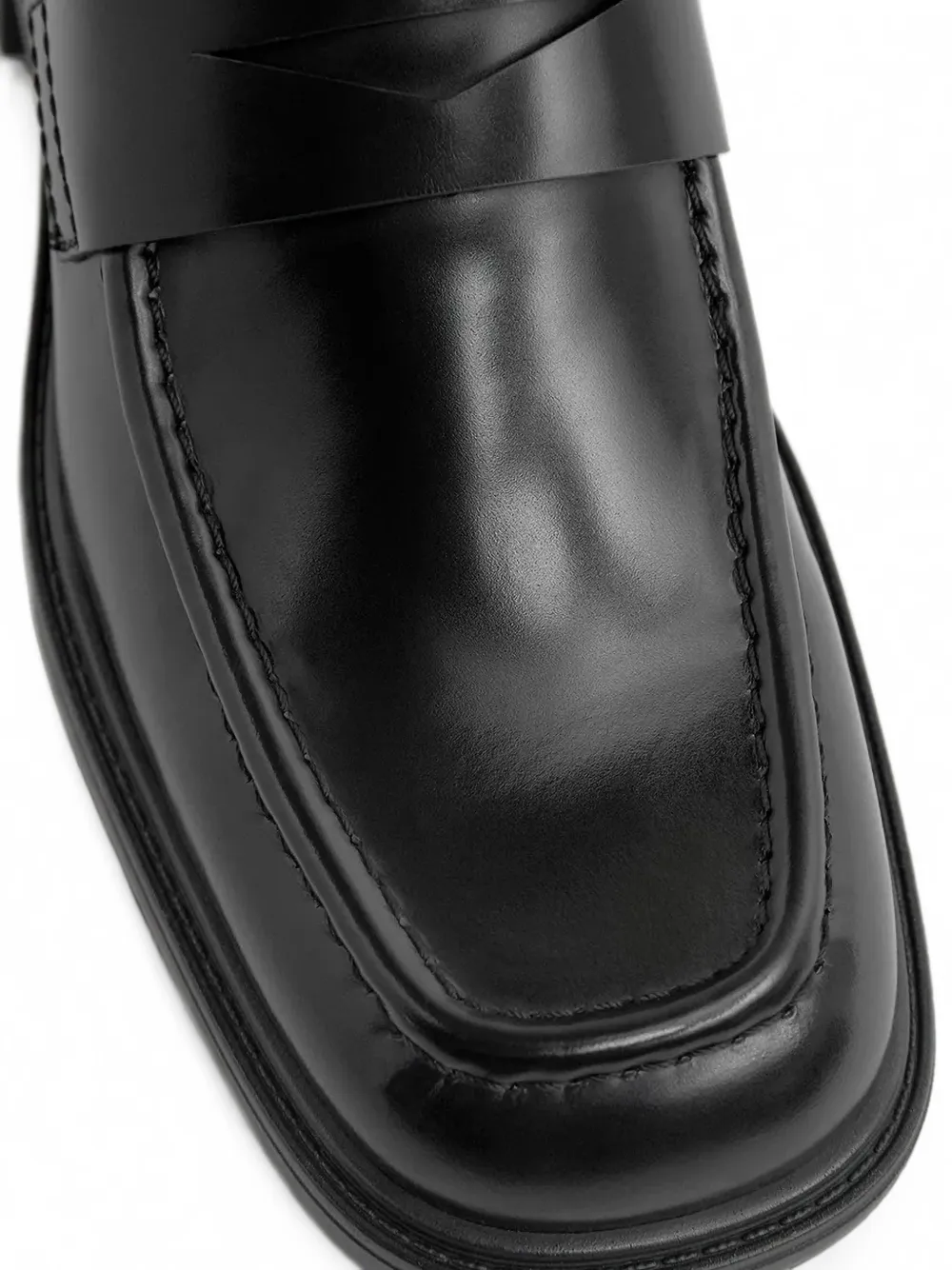 Miista Amelia square-toe block-heel loafers Zwart