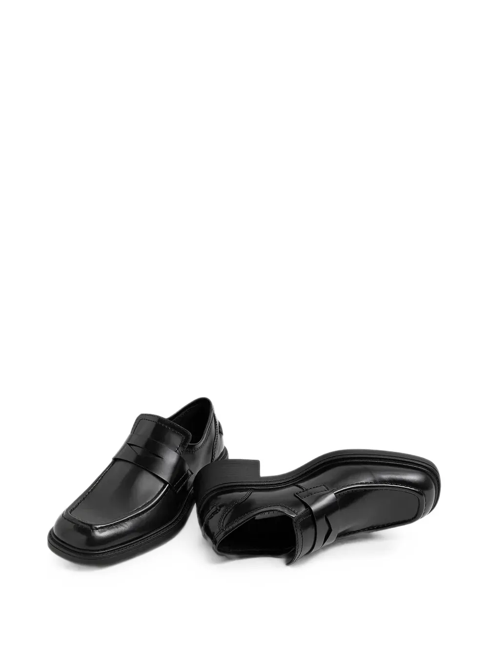 Miista Amelia square-toe block-heel loafers Zwart