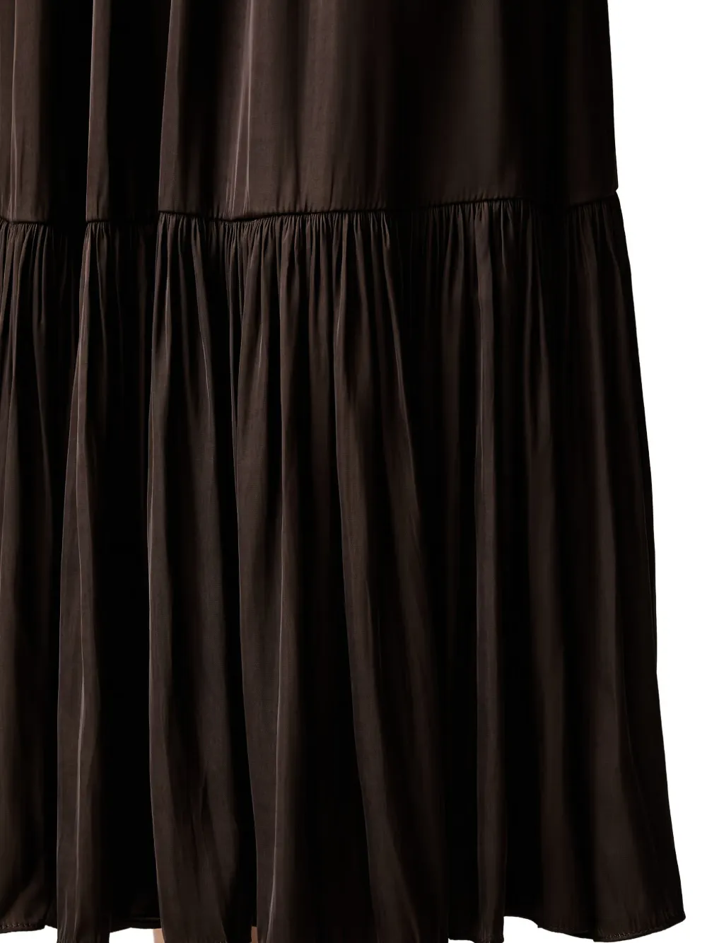 Morgan Geplooide maxi-halterjurk Bruin