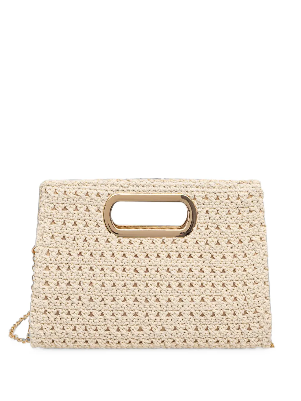 Morgan crochet cut-out clutch bag - Toni neutri