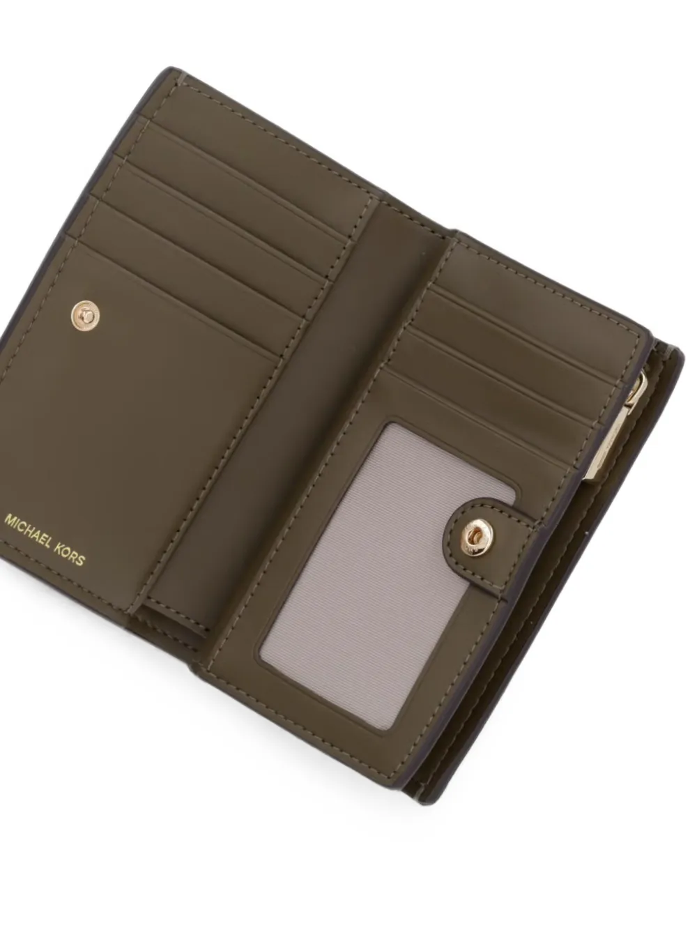 Michael Kors Medium Bryant leren portemonnee Groen