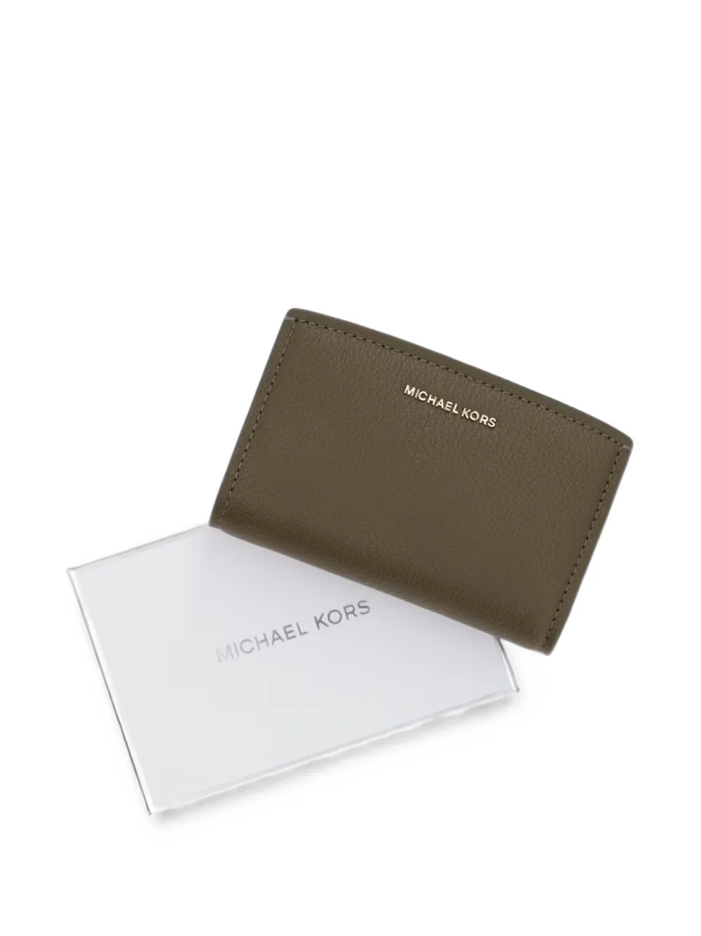 Michael Kors Medium Bryant leren portemonnee Groen