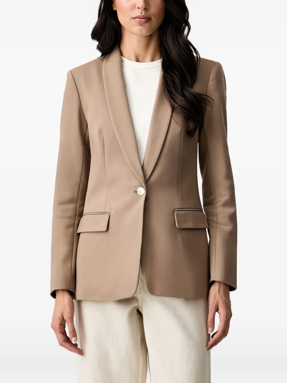 Morgan shawl-lapel single-breasted blazer - Nude