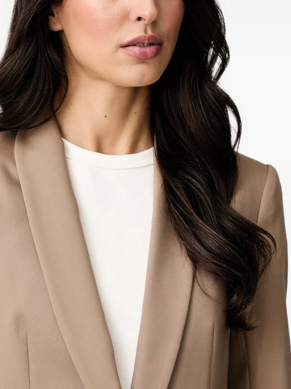 Morgan Blazer met sjaalkraag Beige