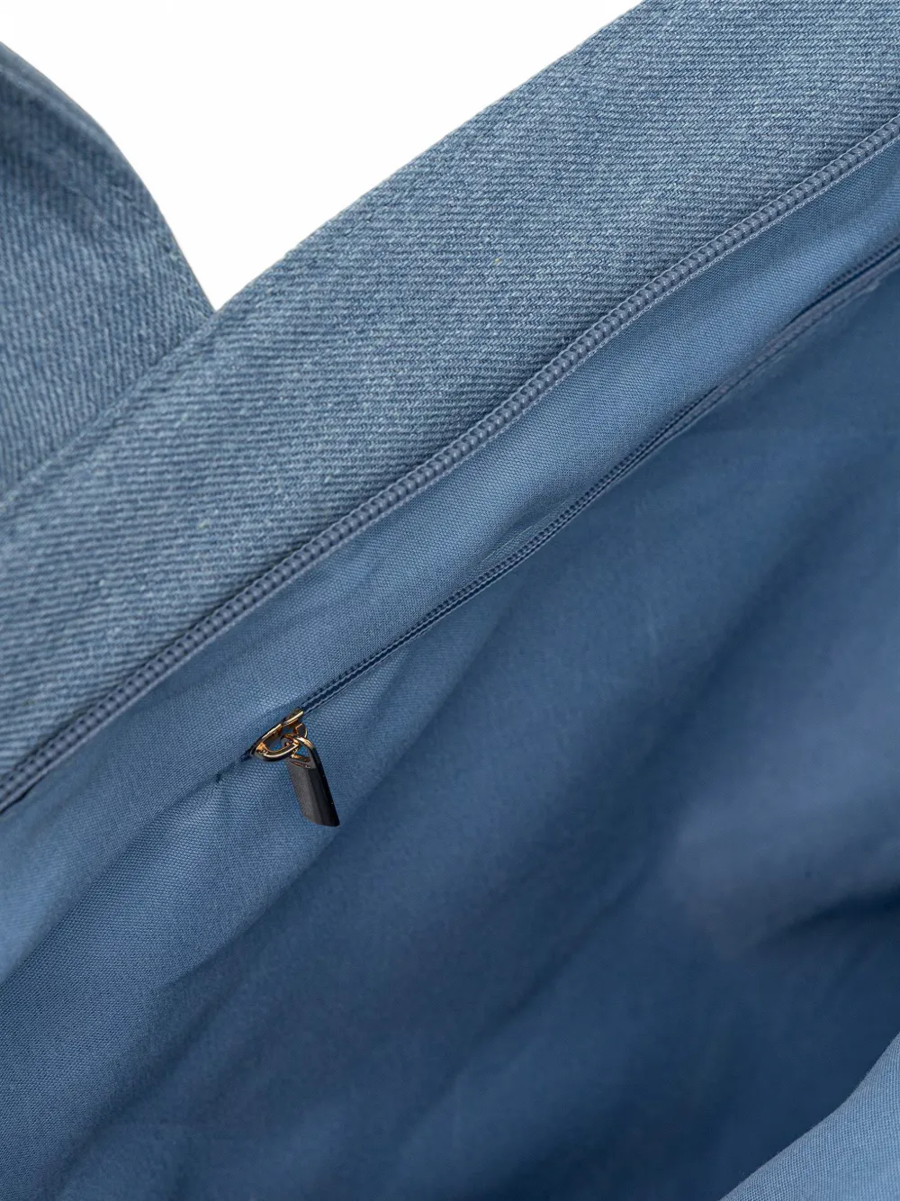 Morgan Denim gewatteerde shopper met ruitpatroon Blauw