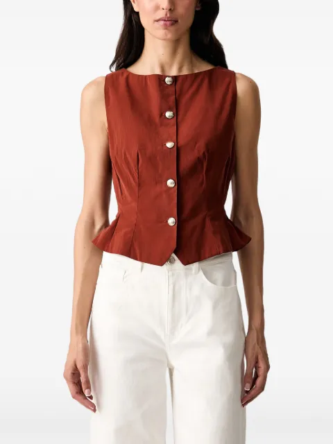 Morgan button-up peplum blouse