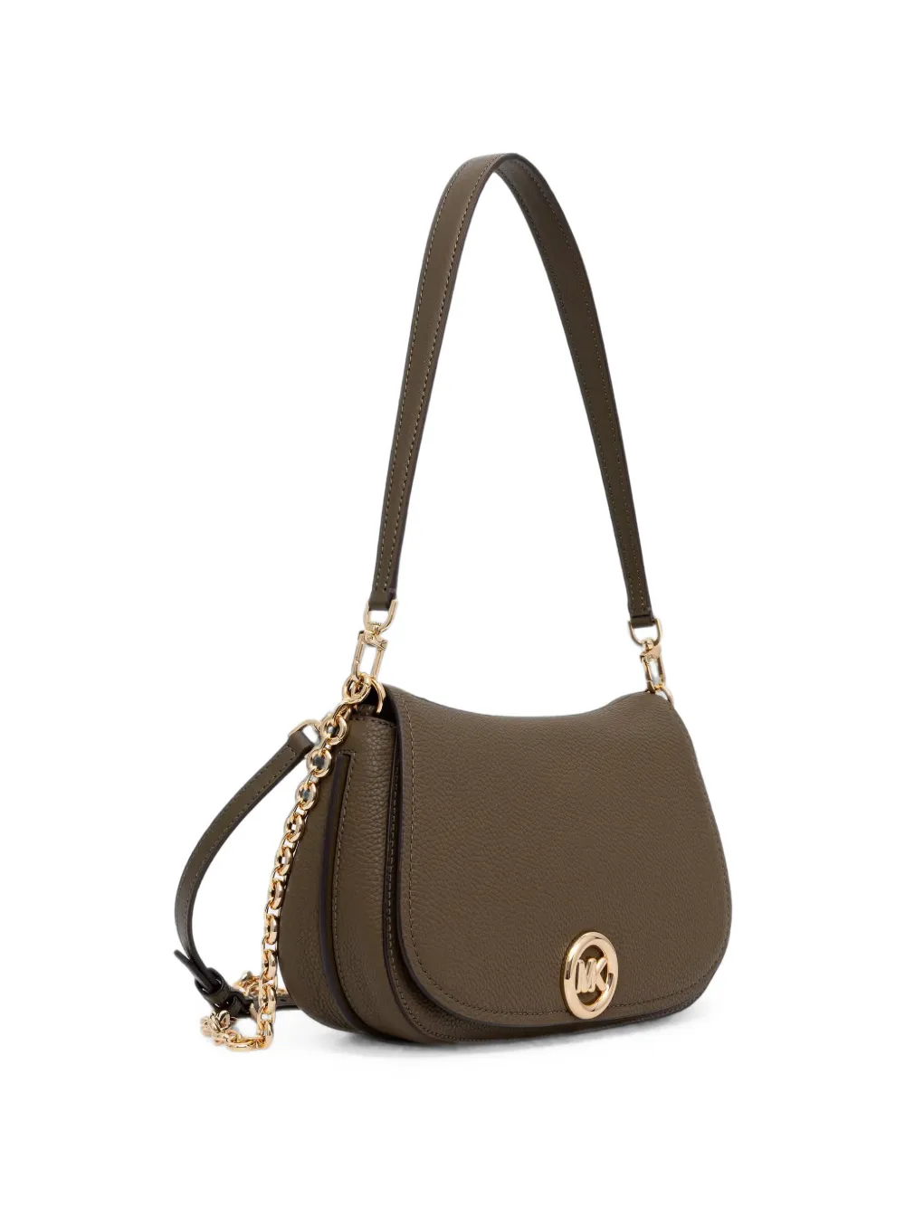 Michael Kors logo-plaque pebbled shoulder bag Bruin